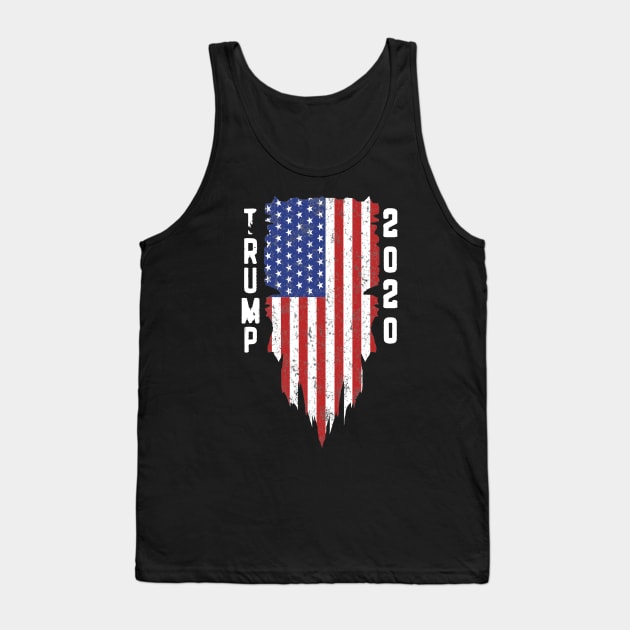 Trump 2020 American Flag Vintage Tank Top by Nice Shop